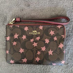 NWOT Coach Star Print Wristlet